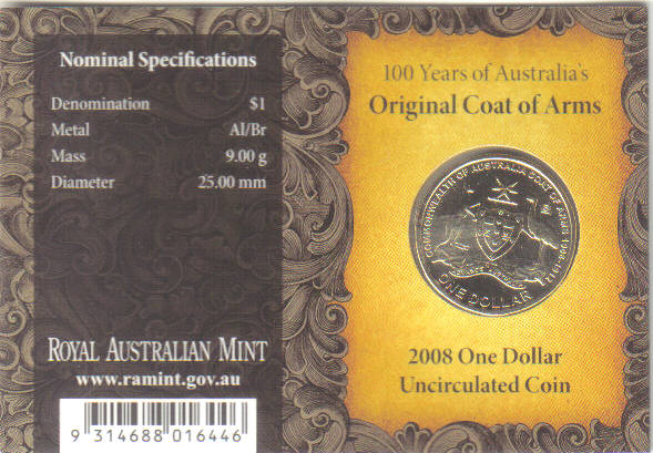 2008 S Australia $1 (Coat of Arms) K000009